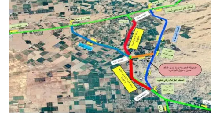 بدء تحويلات مرورية على طريق الشونة الجنوبية – الكفرين