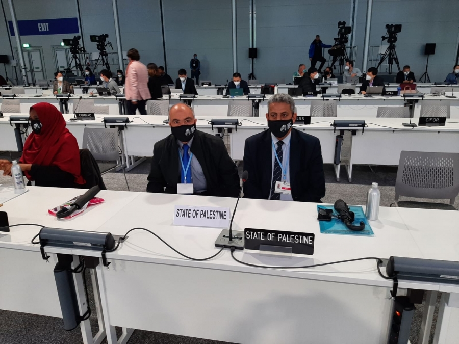 دولة فلسطين تشارك في مؤتمر الأطراف السادس والعشرين لاتفاقية الامم المتحدة الاطارية لتغير المناخ والاجتماعات التحضيرية للمؤتمر