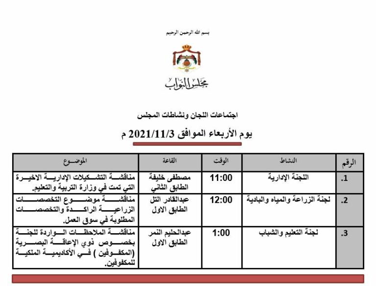 “تشكيلات التربية” على طاولة الادارية النيابية الأربعاء