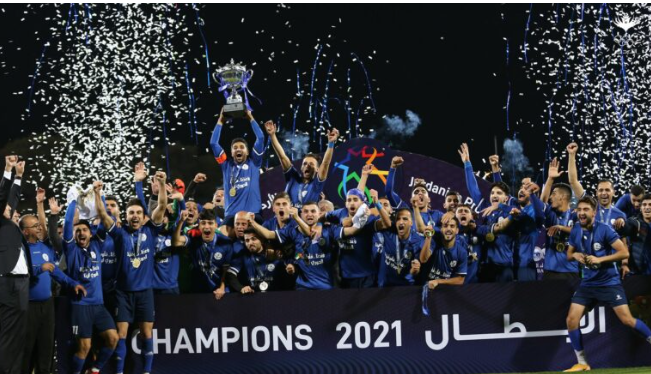 صور من تتويج نادي الرمثا بلقب الدوري