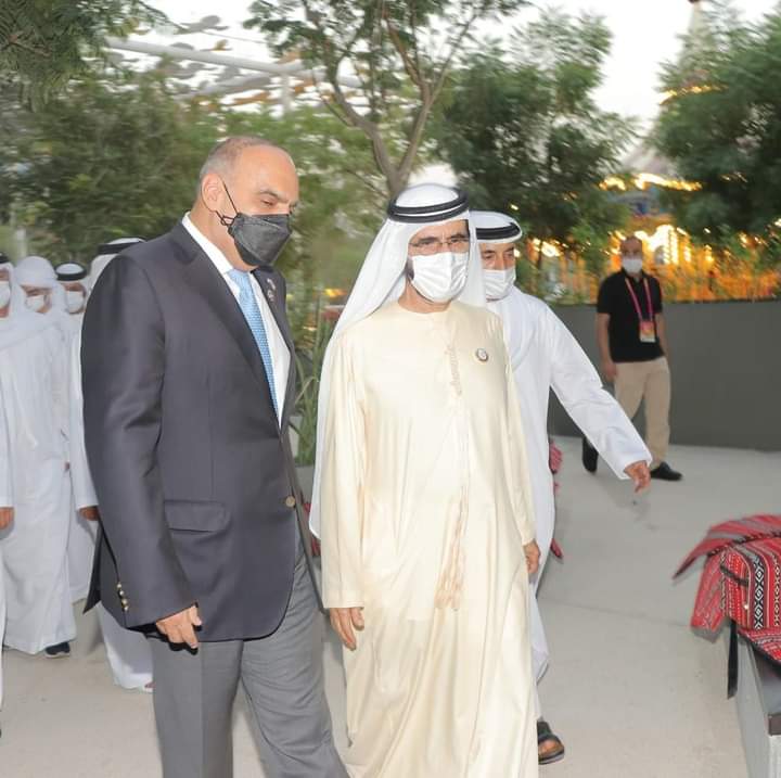 الشيخ محمد بن راشد يزور الجناح الأردني في معرض إكسبو 2020 دبي