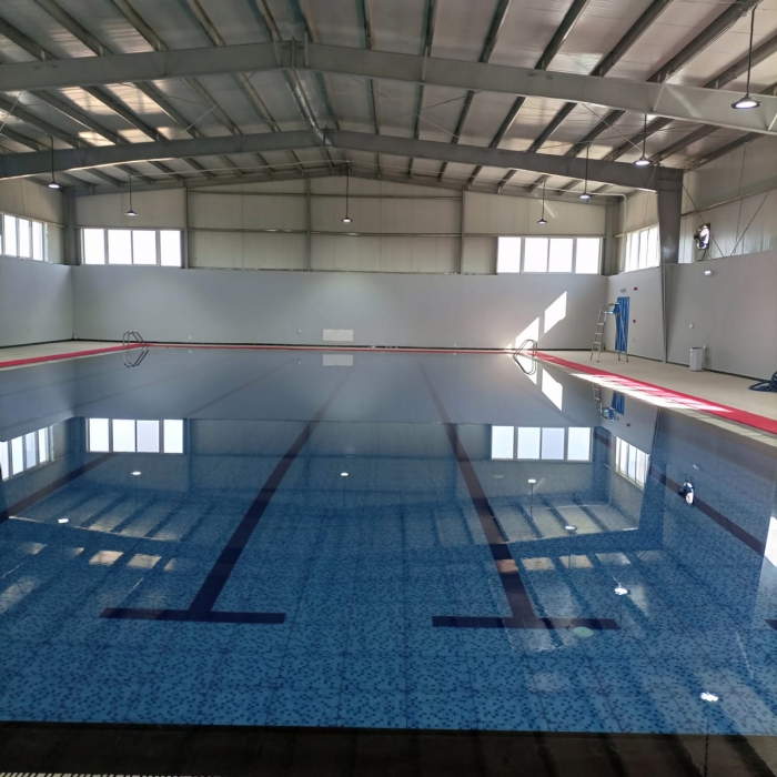 دائرة الصيانة والإنتاج بجامعة آل البيت تنهي اعمال المسبح الجامعي