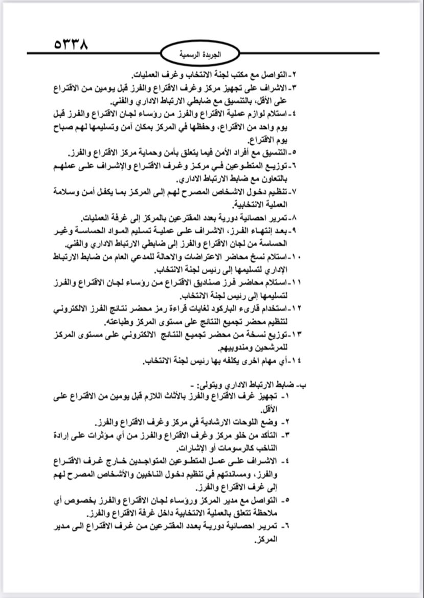 نشر تعليمات انتخابات مجالس المحافظات والبلديات وأمانة عمان في الجريدة الرسمية 