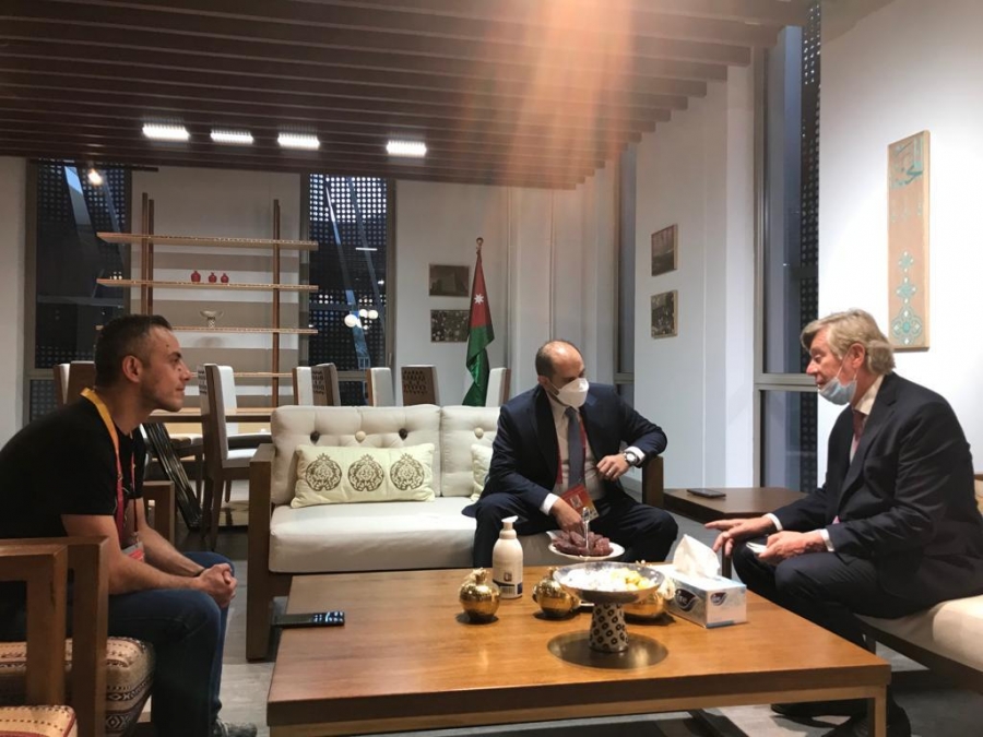 القطارنه يستقبل مستشار وزير التجارة والصناعة وترويج الاستثمار العماني والمفوض العام البلجيكي