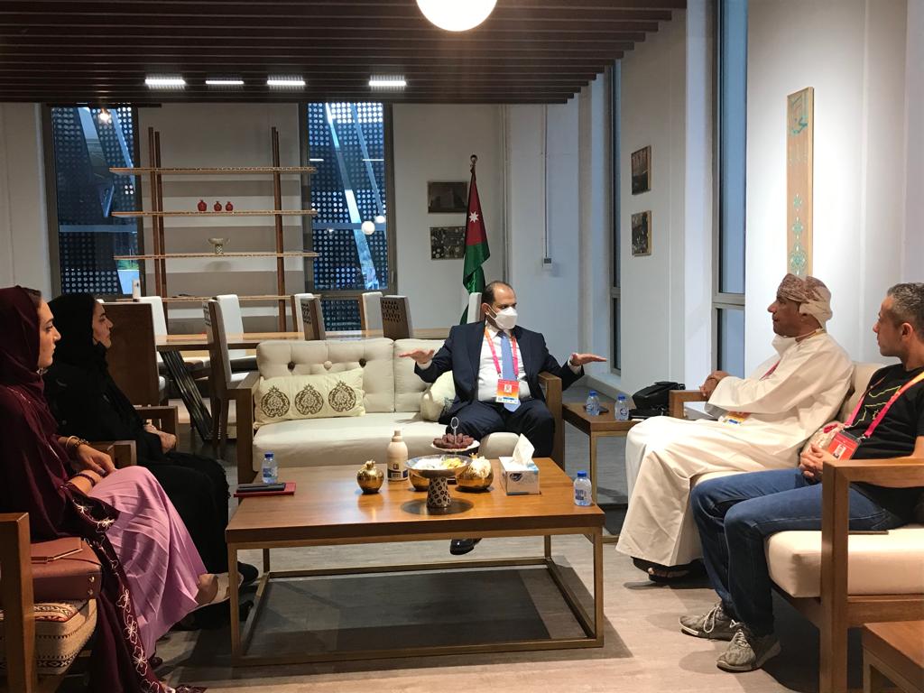 القطارنه يستقبل مستشار وزير التجارة والصناعة وترويج الاستثمار العماني والمفوض العام البلجيكي