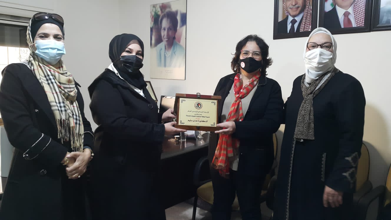 رئيسة الاتحاد النسائي الأردني العام تستقبل في مقر الاتحاد رئيسة شبكة البرلمانيات العربيات للمساواة رائدات 