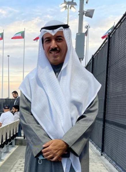 رسالة شكر من الشيخ أحمد الجابر الصباح رئيس الاتحادين الكويتي والعربي للتنس للمهندس القدومي