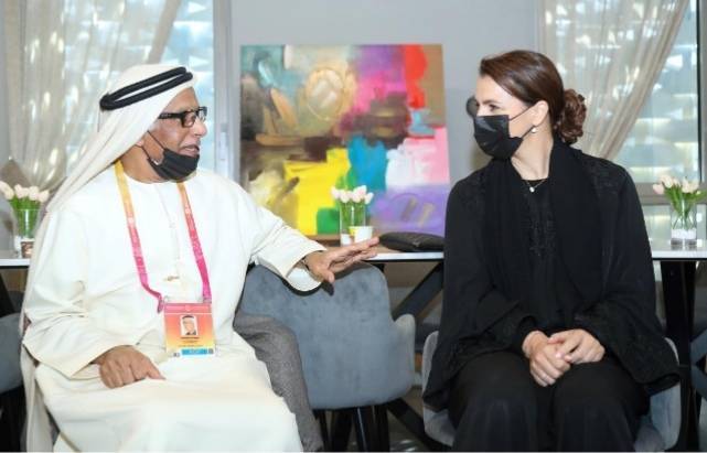 مريم المهيري تزور جناح الروتاري في أكسبو 2020 دبي