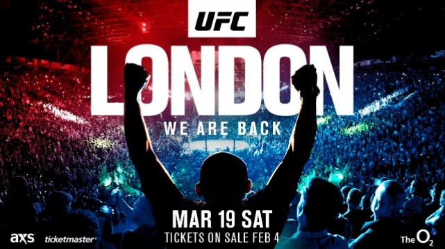 منافسات UFC تعود إلى لندن مع إقامة أول حدث دولي لهذا العام يوم 19 مارس