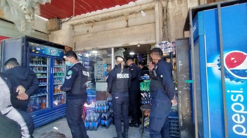 حمله أمنية لازالة البسطات في دير ابي سعيد