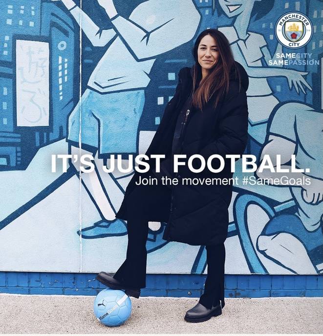 نادي مانشستر سيتي يواصل جهوده في تشجيع الفتيات الصغيرات على ممارسة رياضة كرة القدم