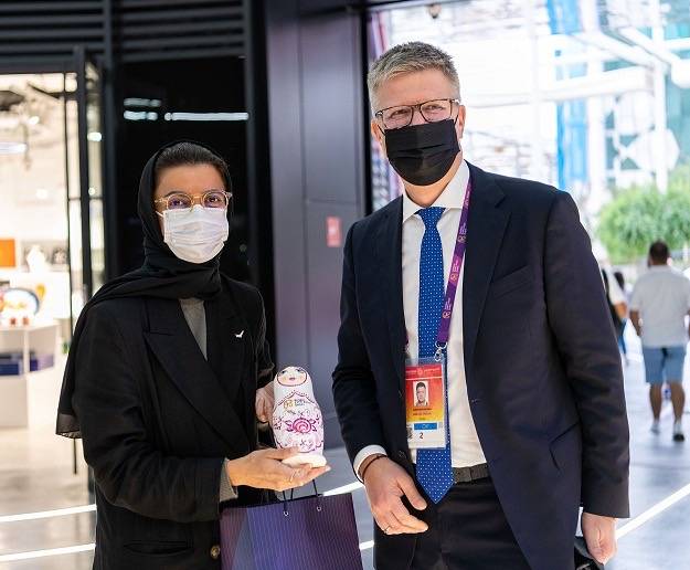 نورة الكعبي تزور جناح روسيا في إكسبو 2020 دبي 