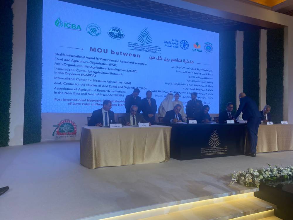 الأردن يحصد جوائز مهمة في حفل تكريم الفائزين بجائزة خليفة الدولية لنخيل التمر والإبتكار الزراعي