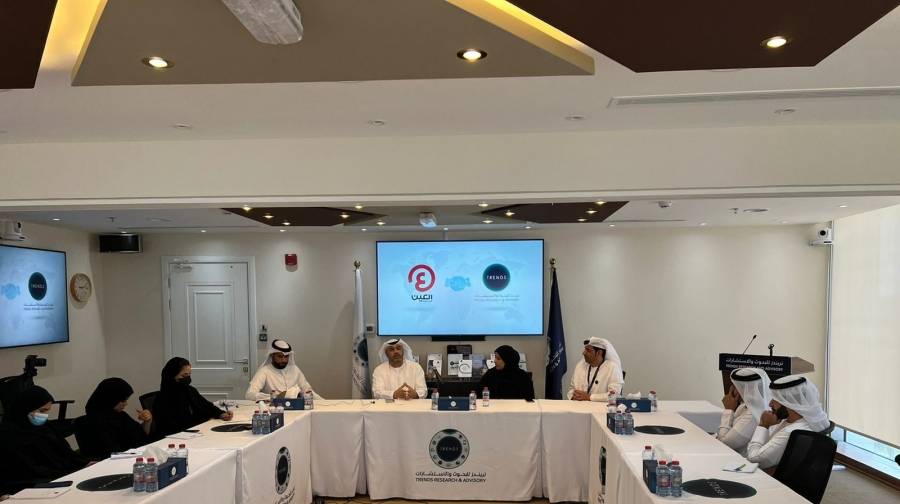 بحث آفاق شراكة بحثية وإعلامية بين تريندز و العين الإخبارية