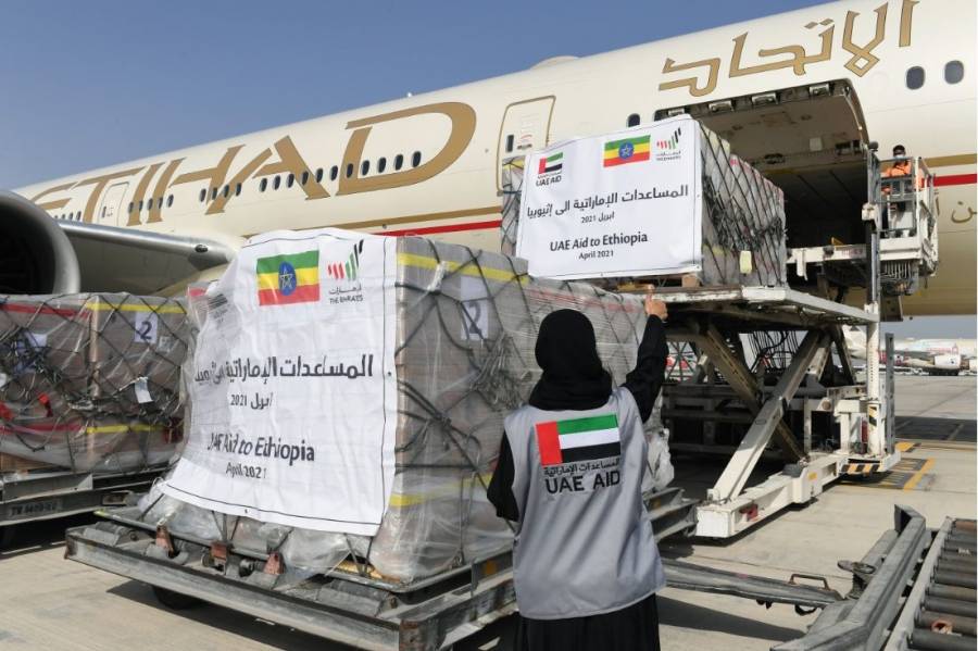 الإمارات ترسل طائرة تحمل 30 طنا من المواد الغذائية إلى ميكيلي بإقليم تيغراي في إثيوبيا