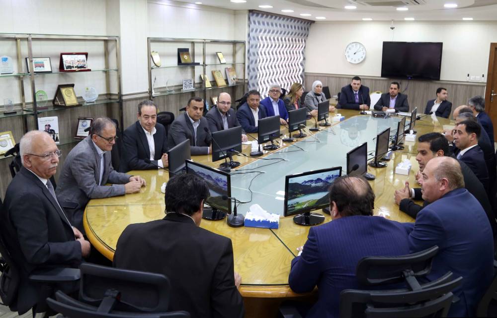 نقيب المهندسين يبحث آفاق تعزيز التعاون المشترك مع نقابة مقاولي الانشاءات