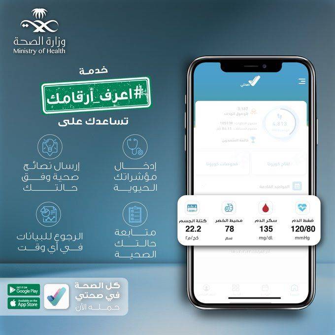 تطبيق صحتي الأعلى تحميلاً في السعودية خلال عام 2021