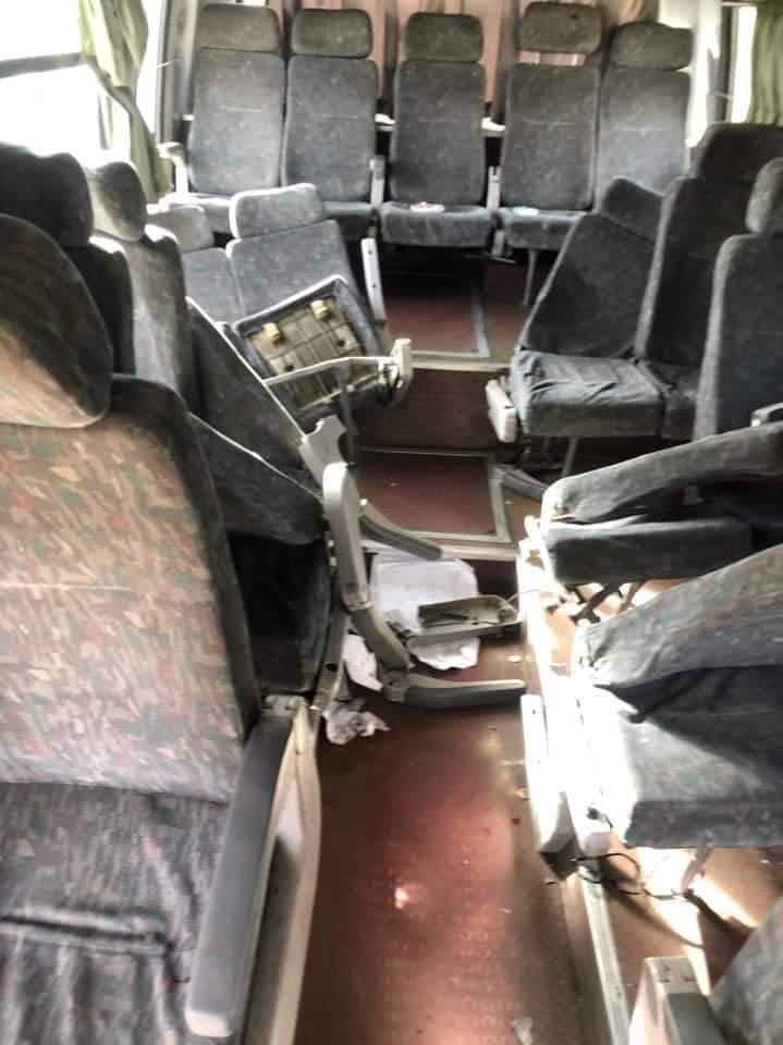 41 إصابة إثر حادث تصادم بين حافلة ركاب وشاحنة قرب جسر النعيمة باربد 