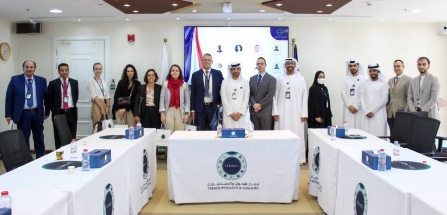 تريندز ومعهد البحوث الاستراتيجية في فرنسا يبحثان التعاون المشترك