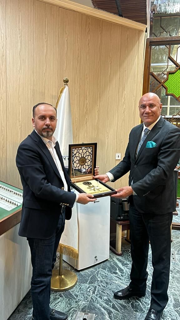 امين بغداد الاستاذ عمار الاسدي يلتقي الدكتور ثامر الناصري رئيس اللجنة العليا لجائزة أوروك الدولية