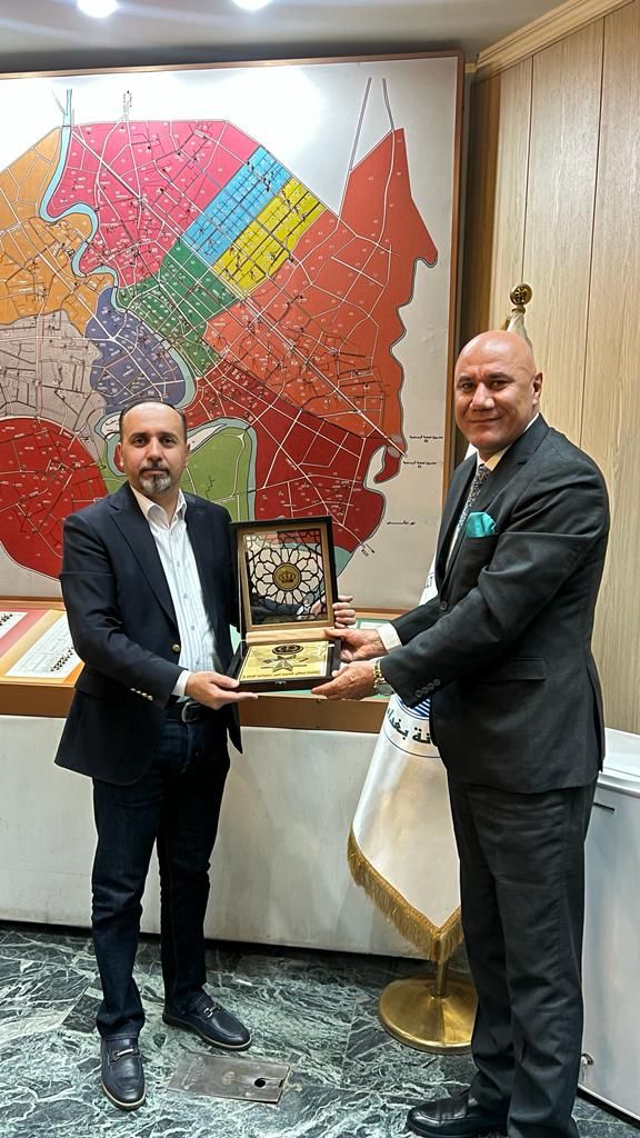 امين بغداد الاستاذ عمار الاسدي يلتقي الدكتور ثامر الناصري رئيس اللجنة العليا لجائزة أوروك الدولية   