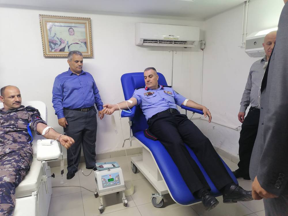  تحت رعاية مدير شرطة المفرق : إطلاق حملة التبرع بالدم في مستشفى المفرق الحكومي .. صور 