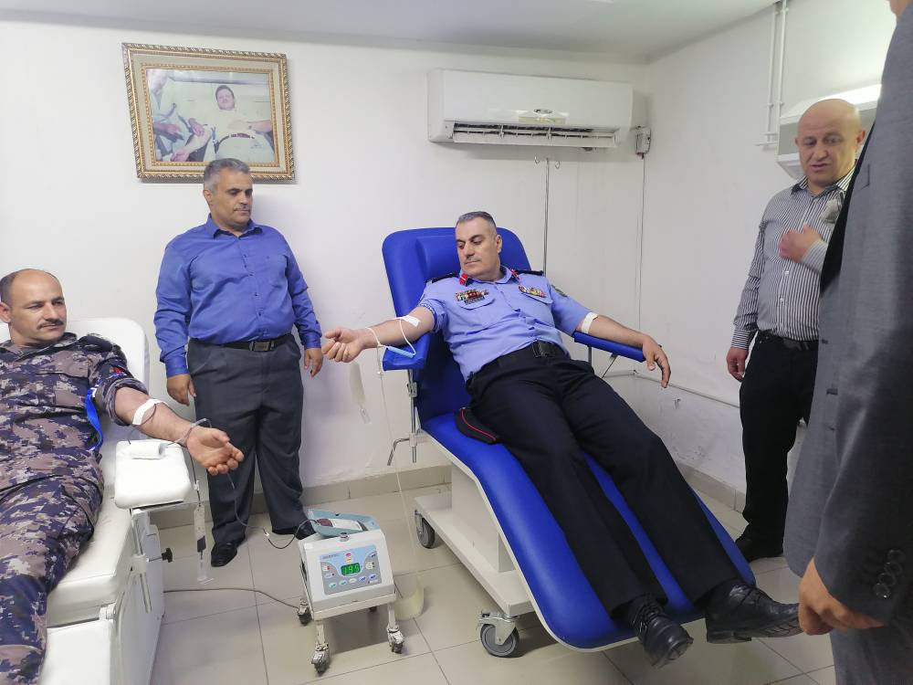  تحت رعاية مدير شرطة المفرق : إطلاق حملة التبرع بالدم في مستشفى المفرق الحكومي .. صور 