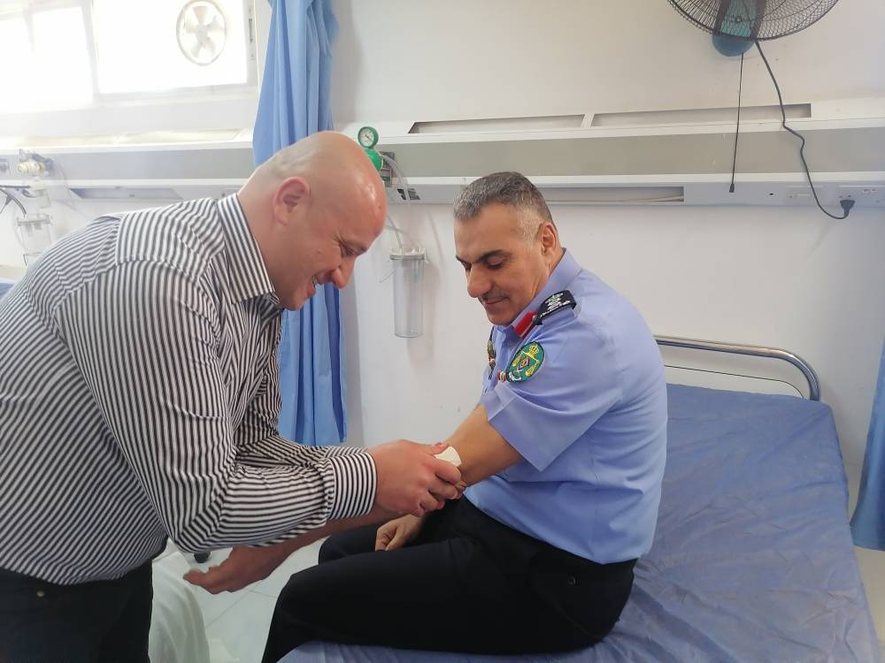  تحت رعاية مدير شرطة المفرق : إطلاق حملة التبرع بالدم في مستشفى المفرق الحكومي .. صور 
