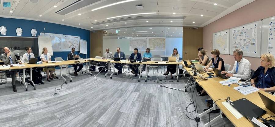 رئيس الفريق السعودي لرئاسة المملكة لمجموعة المانحين يشارك في اجتماع المانحين بجنيف