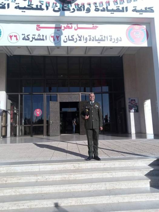 الرائد الركن محمد الخريشا مبارك البكالوريس العلوم العسكريه