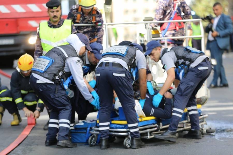 مديرية الأمن العام تنفذ تمريناً وهمياً مفترضاً على مبنى مستشفى العبدلي