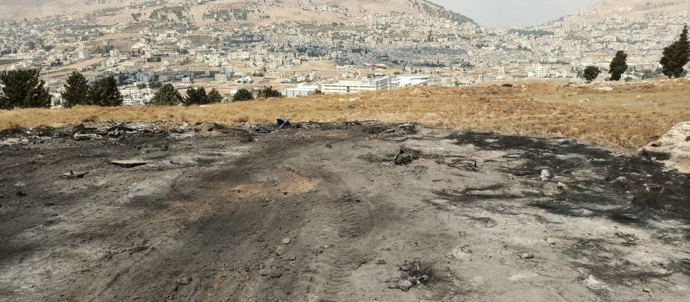 نابلس: متابعةً لظاهرة حرق نفايات السيارات والإطارات التالفة في جبل روجيب