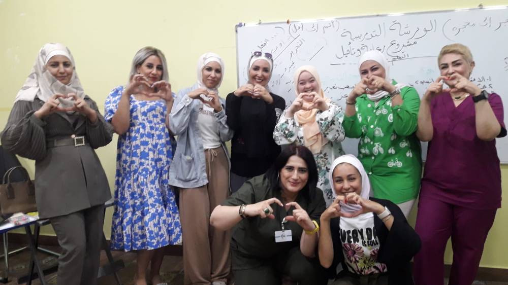 انطلاق الورشة التدريبية الثالثة  وضمن المرحلة الأولى من مشروع رعاية وتأهيل وبالتعاون مع نادي المراة الرياضي الثقافي الاجتماعي في عمان.