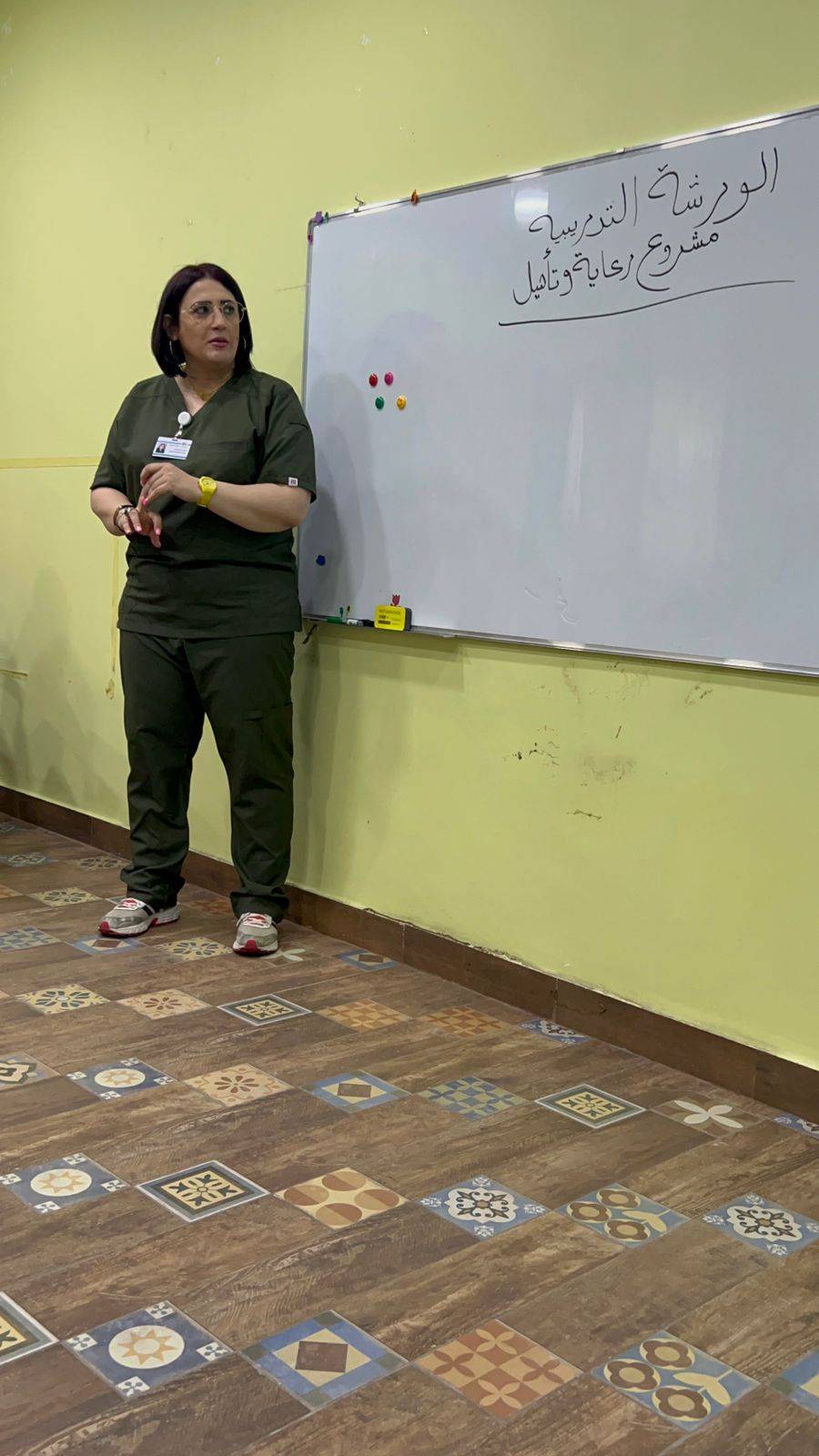 انطلاق الورشة التدريبية الثالثة  وضمن المرحلة الأولى من مشروع رعاية وتأهيل وبالتعاون مع نادي المراة الرياضي الثقافي الاجتماعي في عمان.