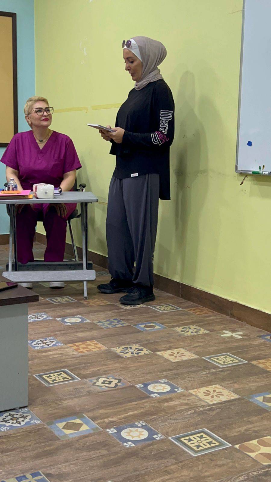 انطلاق الورشة التدريبية الثالثة  وضمن المرحلة الأولى من مشروع رعاية وتأهيل وبالتعاون مع نادي المراة الرياضي الثقافي الاجتماعي في عمان.