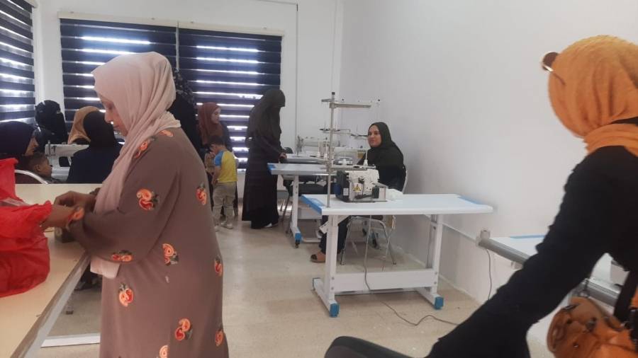 اختتام  دورة خياطة وتطريز   في مركز شابات ناعور النموذجي