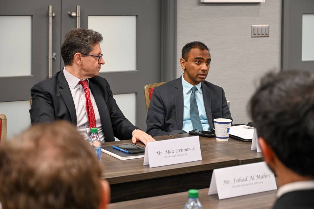 في حلقة نقاشية.. «تريندز» و«هيريتج فاونديشن» يستعرضان عدداً من القضايا البحثية العالمية