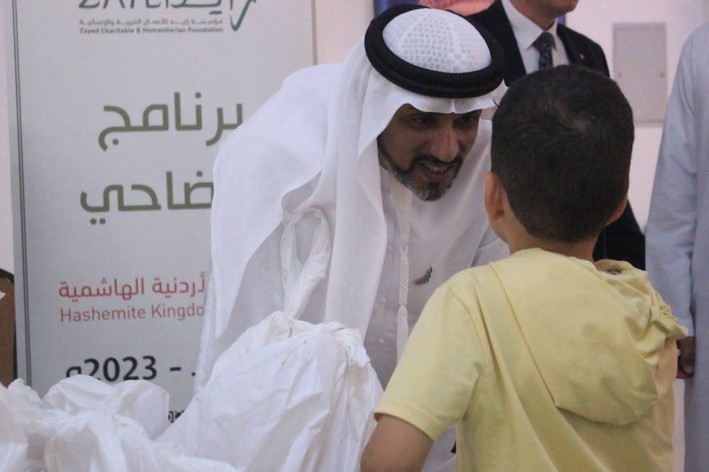 سفارة دولة الامارات في عمّان تنفذ مشروع الأضاحي المقدم من مؤسسة زايد للأعمال الخيرية والإنسانية