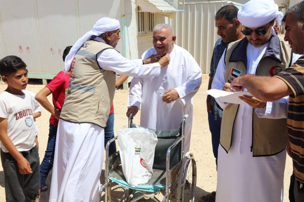 افتتاح قاعة  ام الامارات  وتنفيذ يوم الفرح في مريجيب الفهودبالأردن 