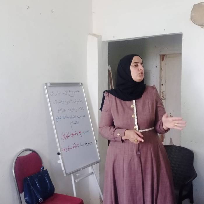 ضمن مشروع الإستثمار في المجترات الصغيرة المهندسة ياسمين الجبالي تحاضر في جمعية سيدات حلاوة حول الاحتياجات الغذائية للأغنام