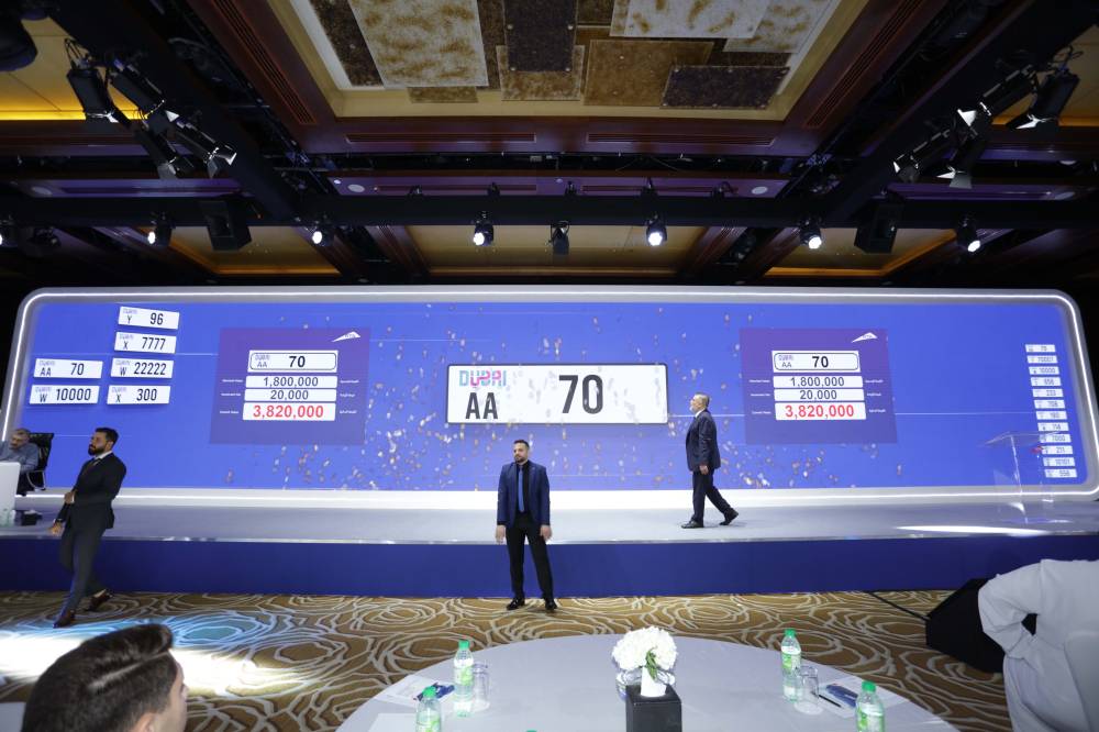 أكثر من (49) مليون درهم حصيلة المزاد العلني الـ 113 للوحات أرقام المركبات المميزة بدبي  