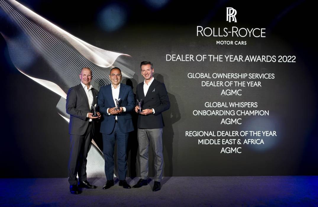 المركز الميكانيكي للخليج العربي رولزرويس موتور كارز دبي يحصد ثلاث جوائز متميّزة في المؤتمر العالمي للوكلاء الحصريين لرولزرويس