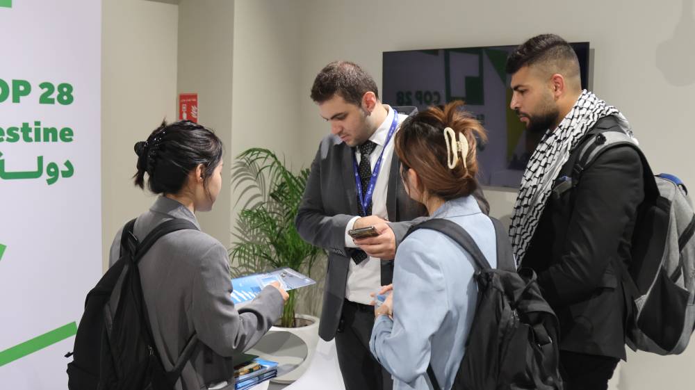 دبي : إقبال كبير على جناح فلسطين في كوب 28 للمناخ