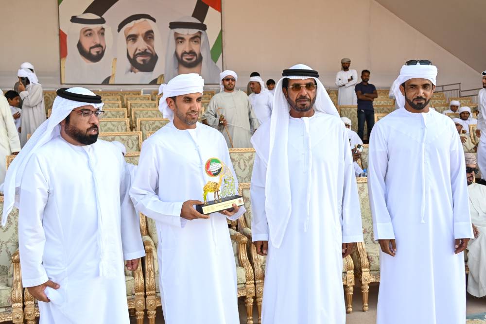 مزاينة الإبل في مهرجان محمد بن زايد لسباقات الهجن تختتم المنافسات بتتويج سن الحول