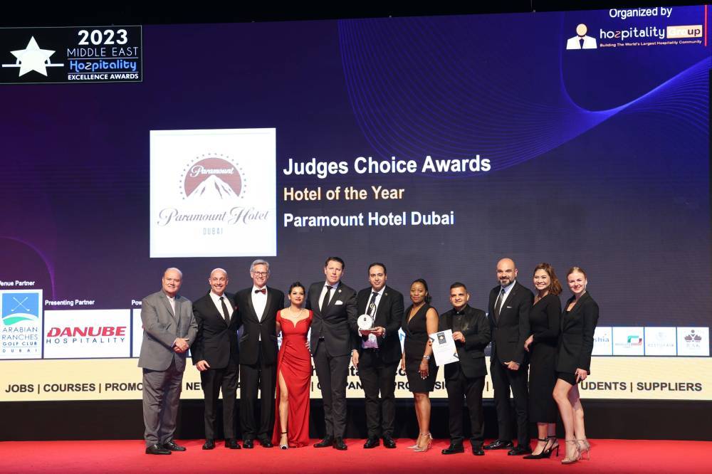 فندق باراماونت دبي يفوز بثلاثية في حفل توزيع جوائز هوسبيتاليتي اكسلنس
