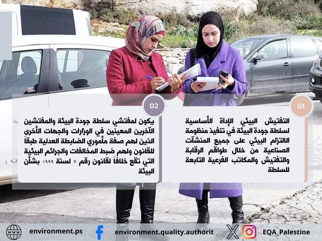 سلطة جودة البيئة : 88 جولة رقابة وتفتيش في المحافظات الشمالية خلال شهر كانون الثاني تكشف عن 38 مخالفة بيئية