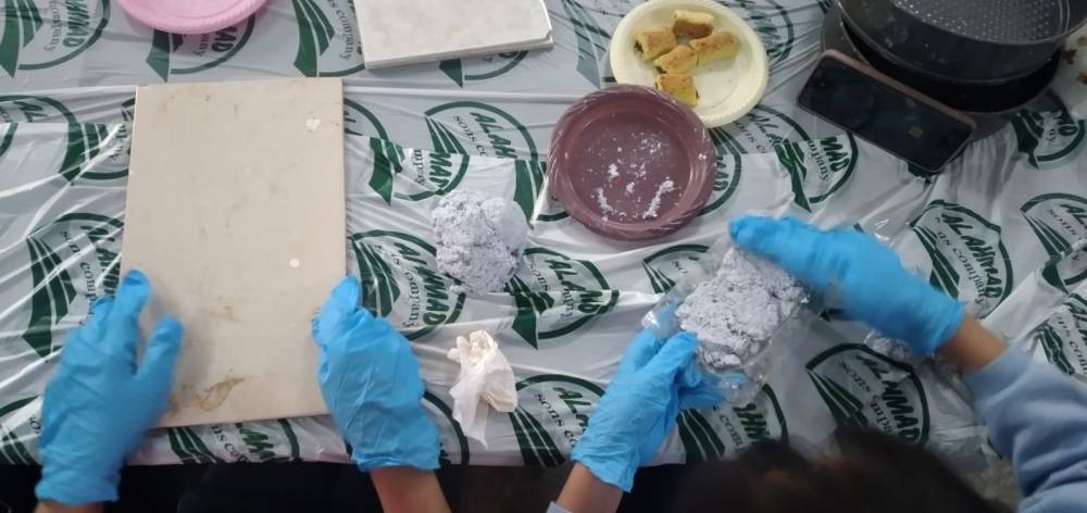 نابلس : دورة تدوير المخلفات الورقية لمجموعة من النساء المتقاعدات