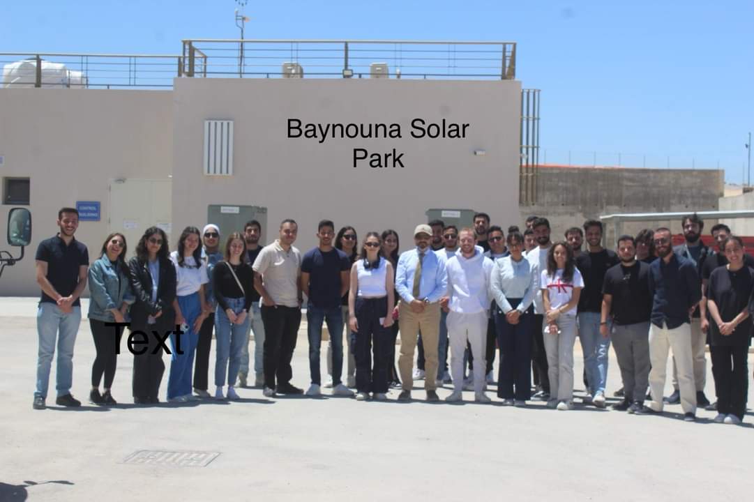 وفد طلابي من الجامعة الألمانية الأردنية يزور محطة بينونة لتوليد الطاقة الكهربائية