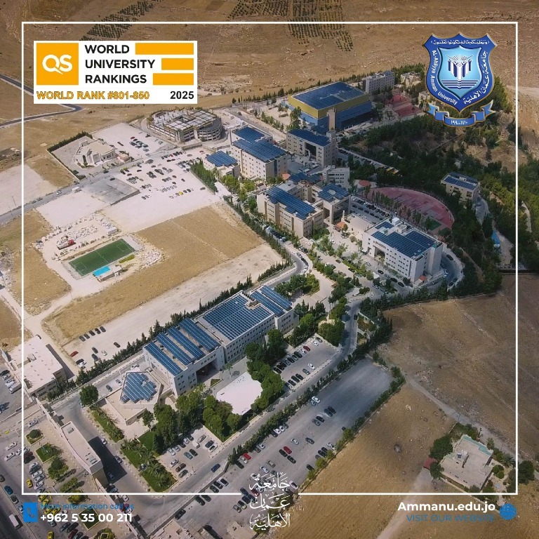 عمان الاهلية تحتفظ بصدارتها للجامعات الأردنية الخاصة وبالمرتبة الثالثة على الجامعات محلياً وتتقدم 40 مرتبة وفق تصنيف QS العالمي 2025