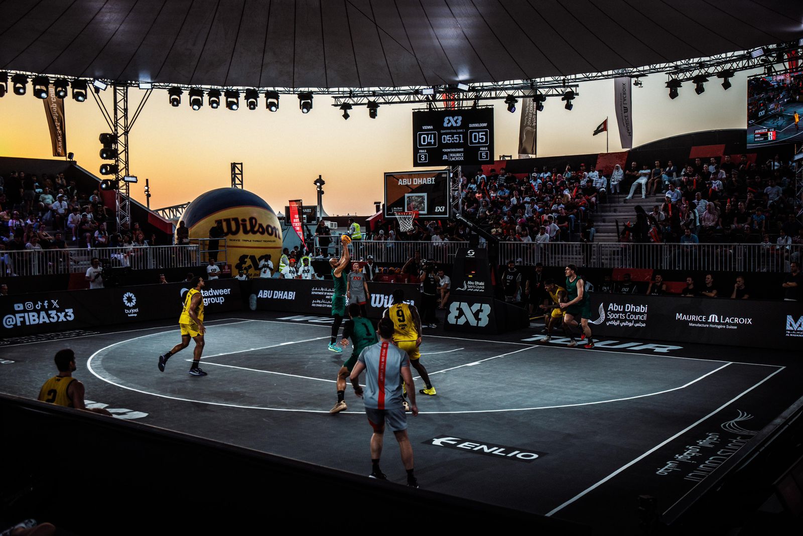 نجاح مبهر لجولة كرة السلة العالمية FIBA 3x3 في أبوظبي 